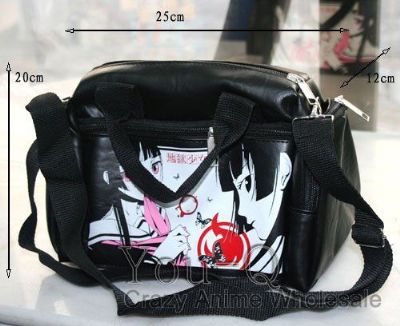 Jigoku Shoujo satchel(black with red LOGO)