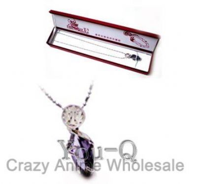 Final fantasy red wooden necklace