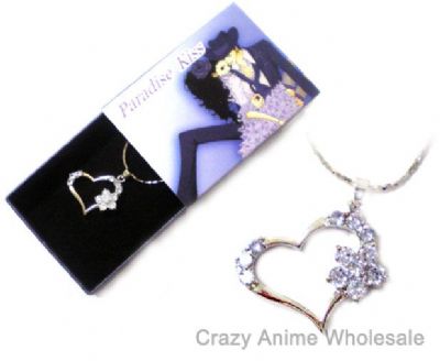 Paradise kiss heart style necklace(light blue)