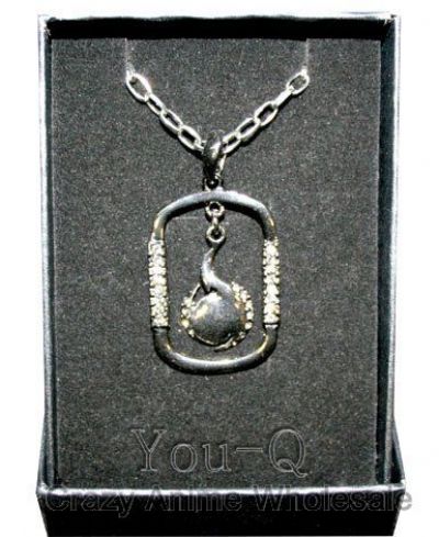 Jigoku shoujo grey diamond spuare necklace