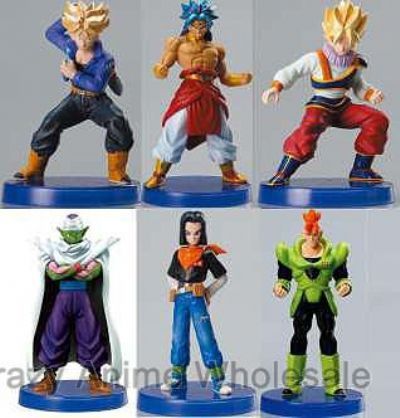 Dragon ball figures 6 a set(with blue bottom)