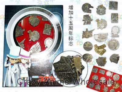 Conan anime brooch set