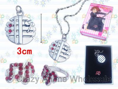 k-on!anime ring and necklace set