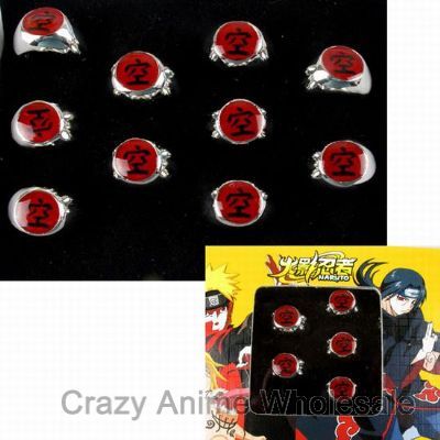 naruto anime ring set