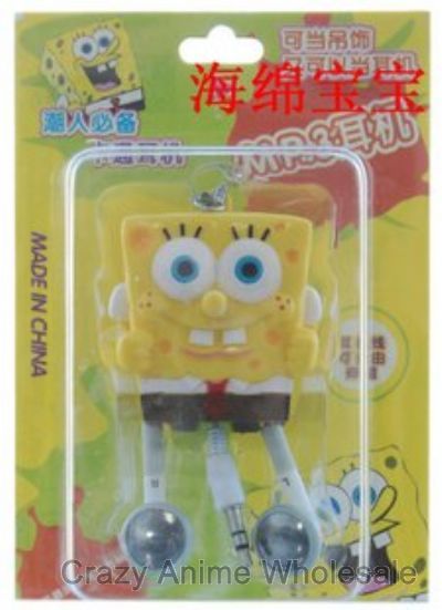 spongbob anime earphone