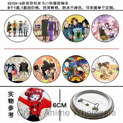 hetalia anime brooch