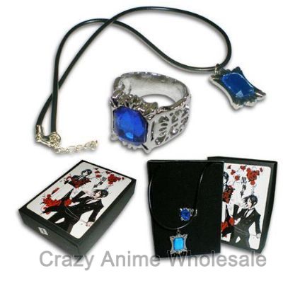 kuroshitsuji anime necklace and ring