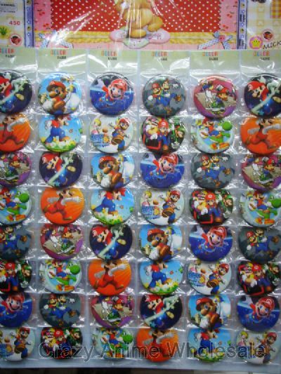 super mario anime brooch