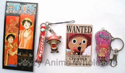 one piece anime keychain set
