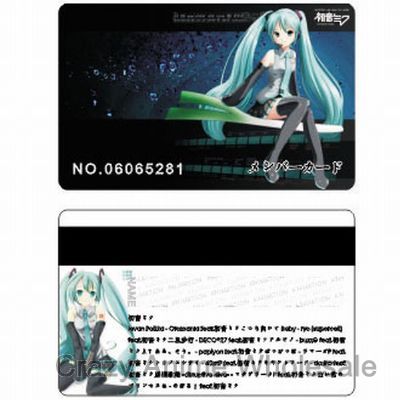 miku.hatsune anime Membership Cards