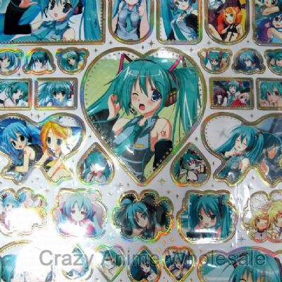 miku.hatsune anime Card Stickers