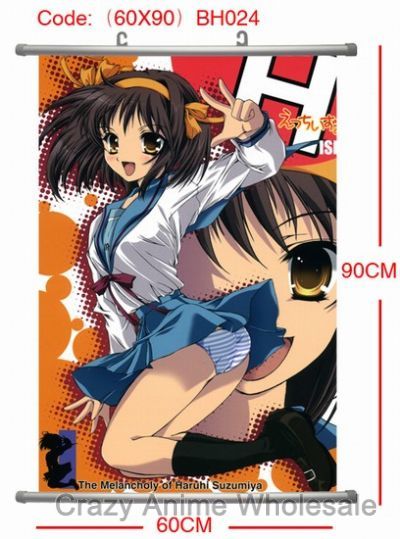 suzumiya haruhi anime wallscroll