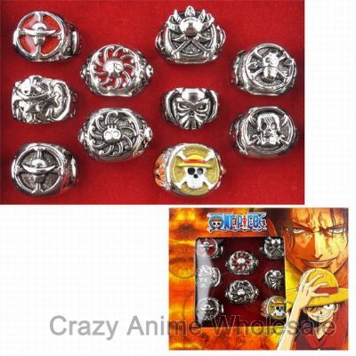 one piece anime ring set