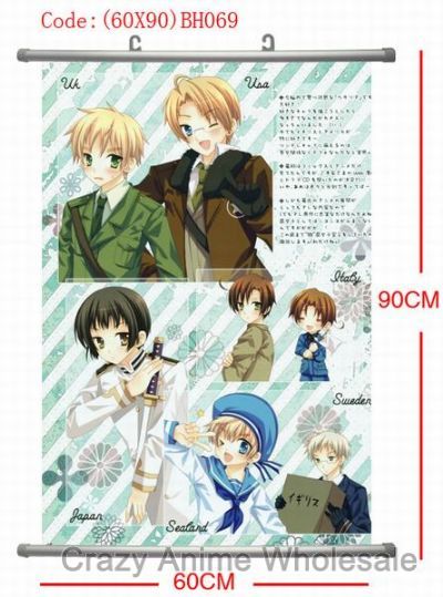 hetalia anime wallscroll