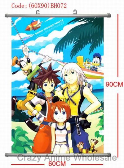 kingdom hearts anime wallscroll