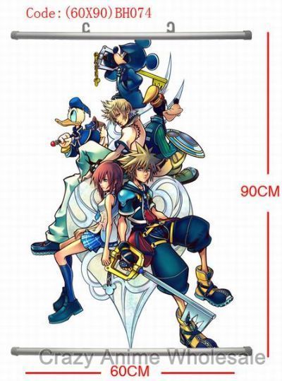 kingdom hearts anime wallscroll