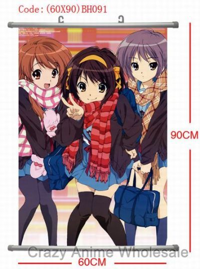 suzumiya haruhi anime wallscroll