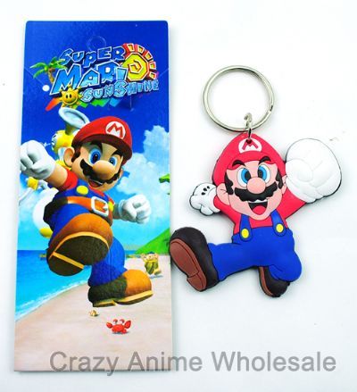 super mario anime keychain