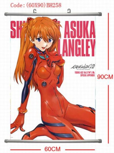 eva anime wallscroll
