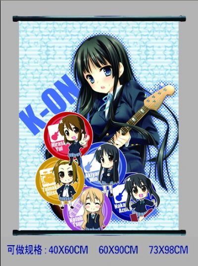 k-on! anime wallscroll