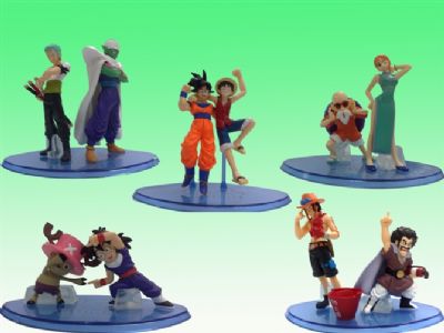 one piece and dragon ball figure