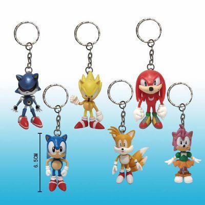 sonic anime keychain