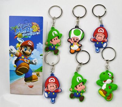 super mario anime keychain