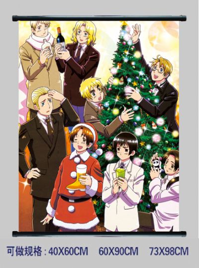 hetalia anime wallscroll