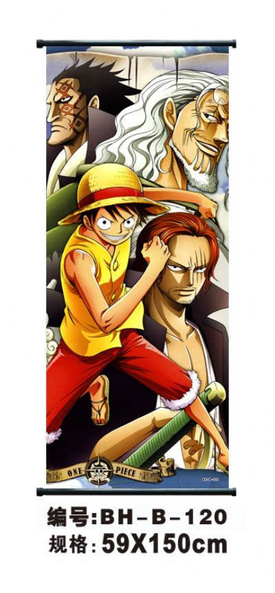 one piece anime wallscroll