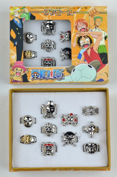 one piece anime ring set