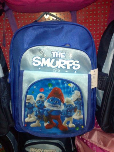 smurfs anime bag