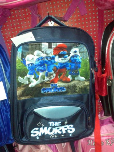 smurfs anime bag