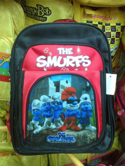 smurfs anime bag