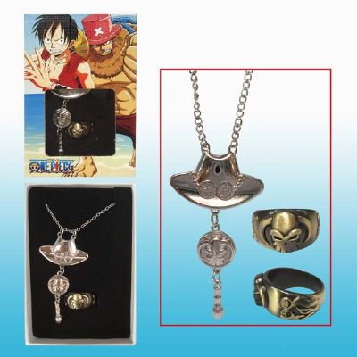one piece anime ring and necklace