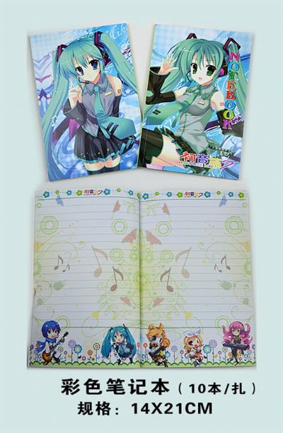 miku.hatsune anime notebook