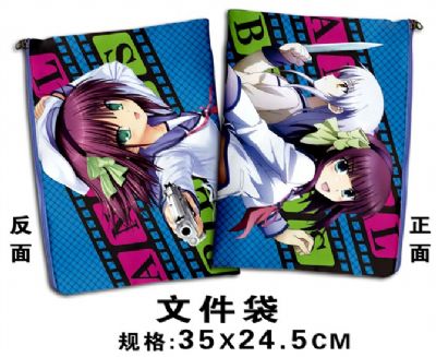 angel beats anime file bag