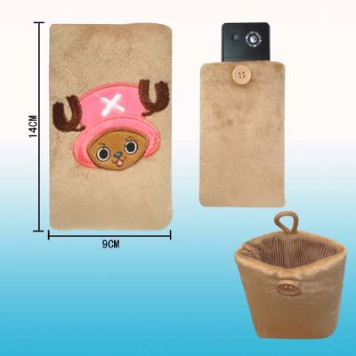 one piece anime plush mobilephone bag