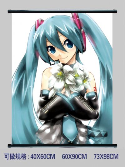 miku.hatsune anime wallscroll