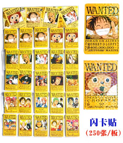 one piece anime paster set