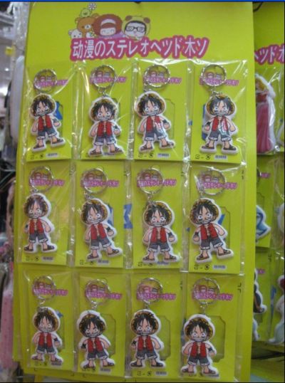 one piece anime luffy keychain