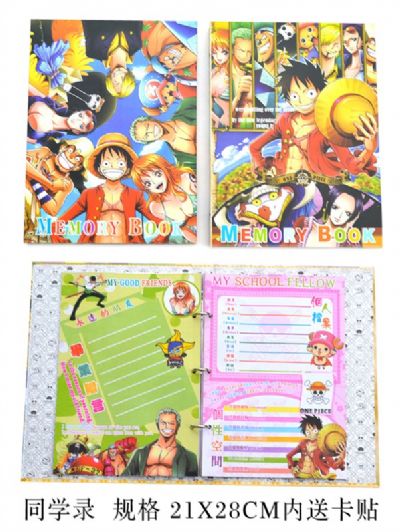 one piece anime classmate book