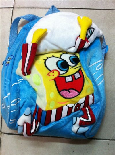 spongbob anime plush bag