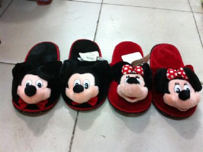 mickey anime plush slipper