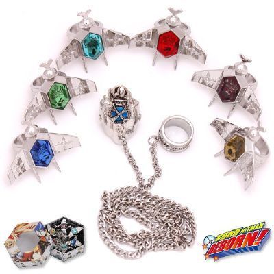 Hitman Reborn anime ring set