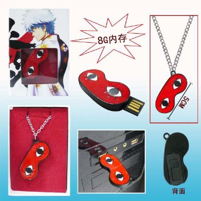 gintama anime usb necklace