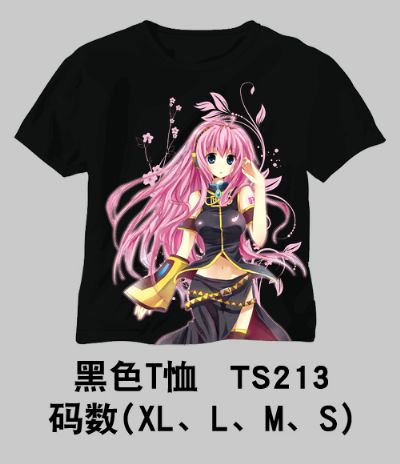 miku.hatsune anime t-shirt black