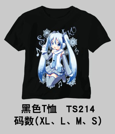 miku.hatsune anime t-shirt black