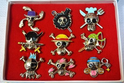 One Piece Skull Brooch