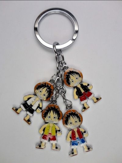 One Piece Luffy 4 Pendant Colourful Key Chain