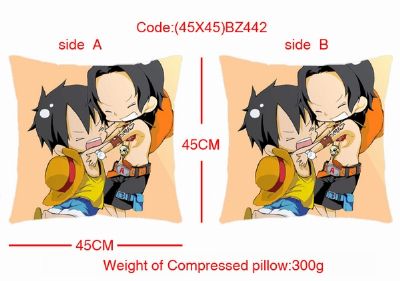 One Piece Luffy and Ace Double Sides Cushion